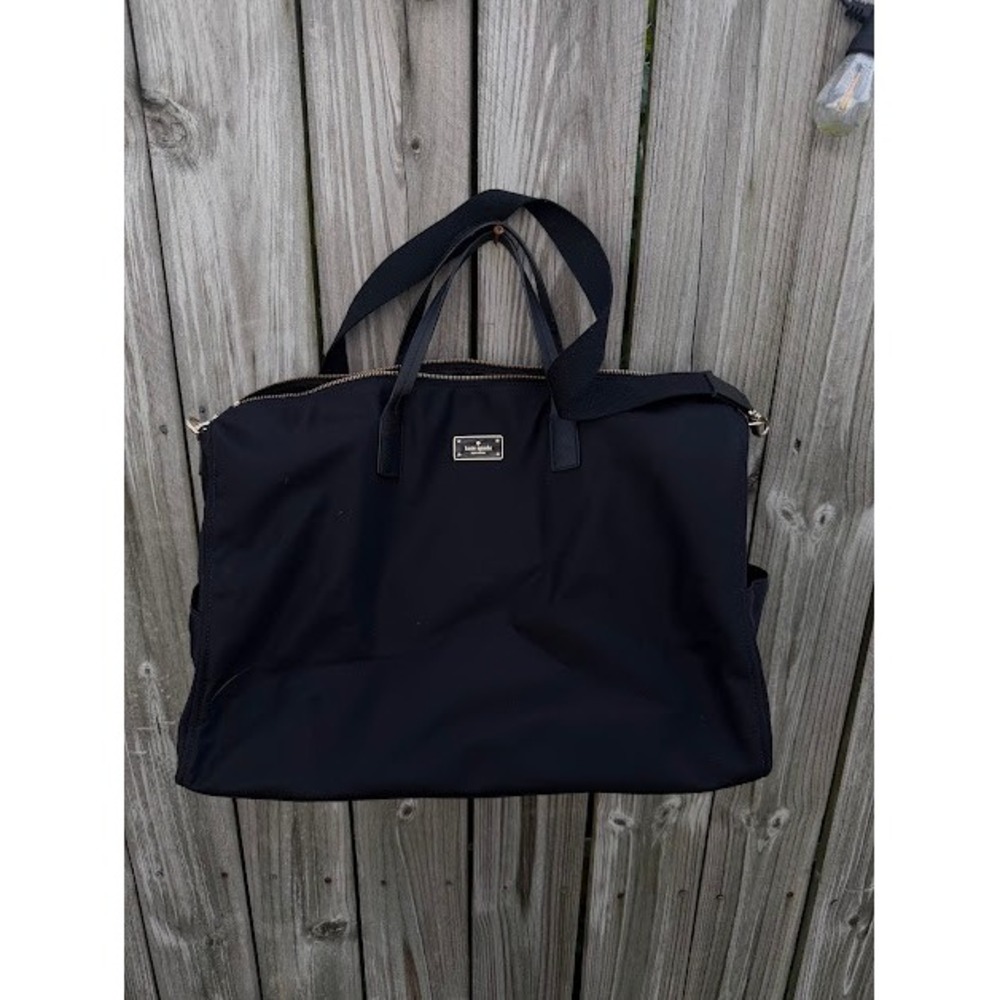 Travel Minimalist Kate Spade Weekender Bag Large Black Nylon Duffel Carry On